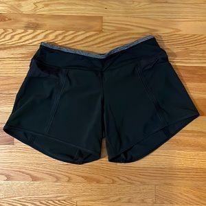 Lululemon black speed shorts. Size 6.